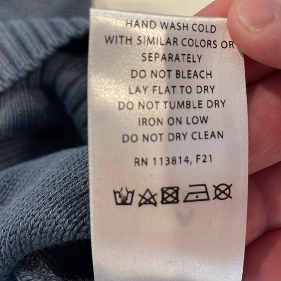 Billy Reid Blue Cotton/Cashmere Men’s Sweater Small - Picture 7 of 9